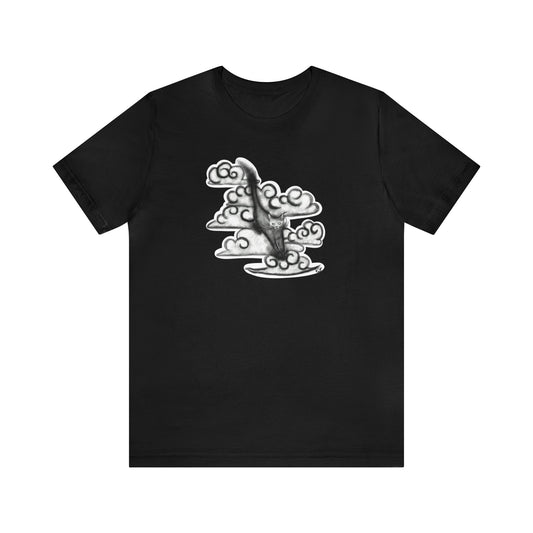 Unisex Jersey Short Sleeve Tee Featuring Cloud Cat