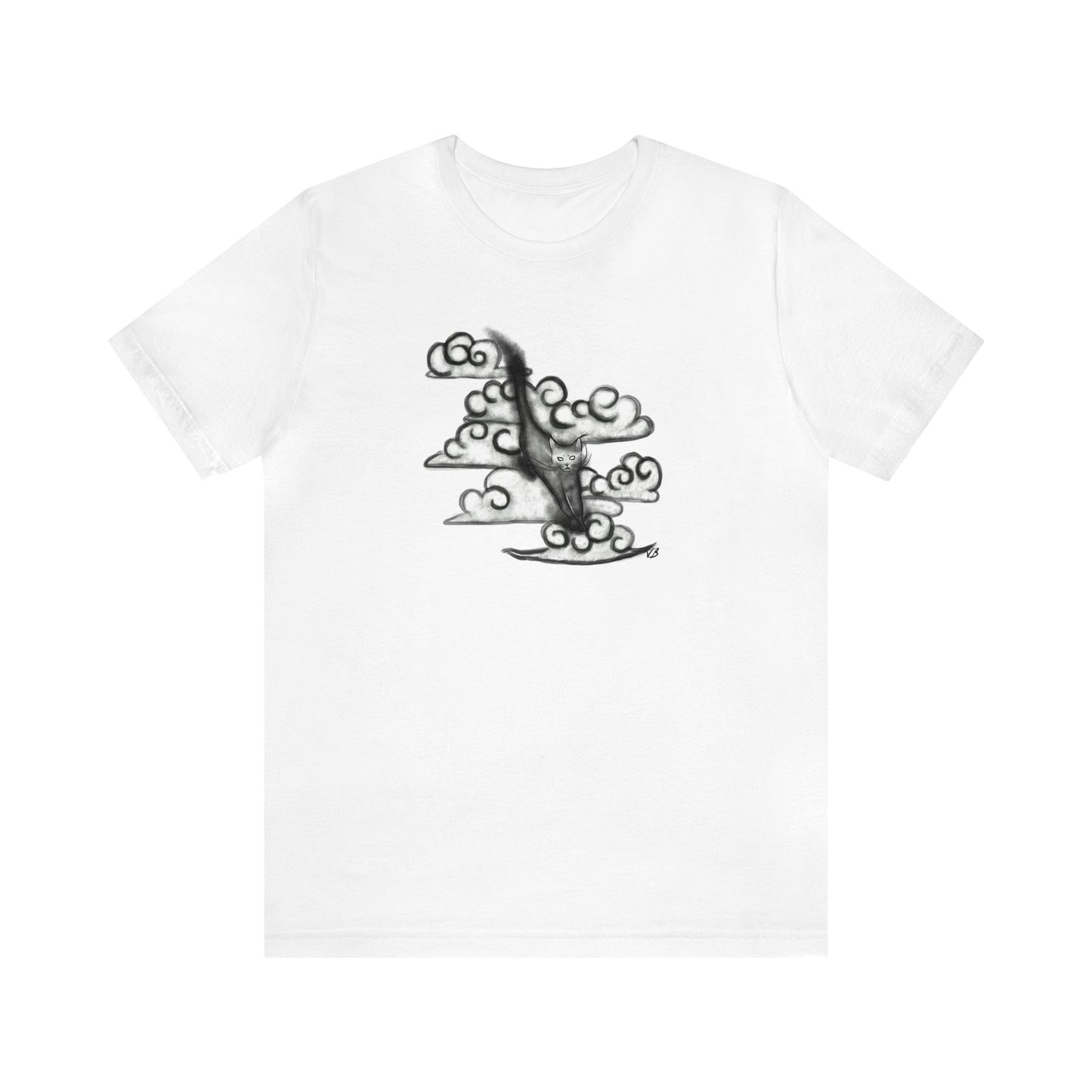 Unisex Jersey Short Sleeve Tee Featuring Cloud Cat