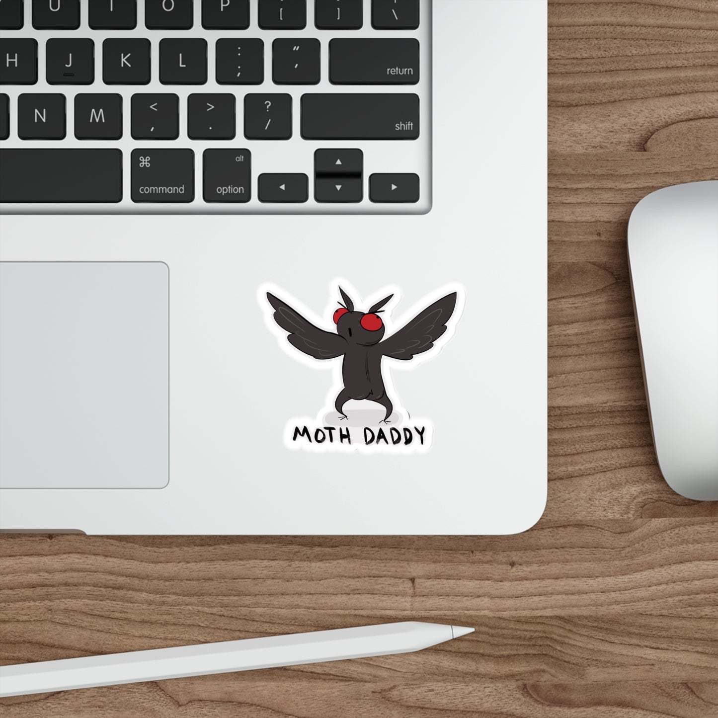 “Moth Daddy” Die-Cut Stickers