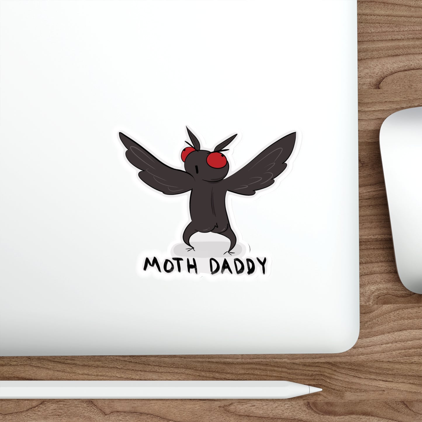 “Moth Daddy” Die-Cut Stickers